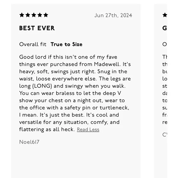 Madewell Denim Tailored Jumpsuit in Norvell Wash Size 6 - Picture 13 of 13